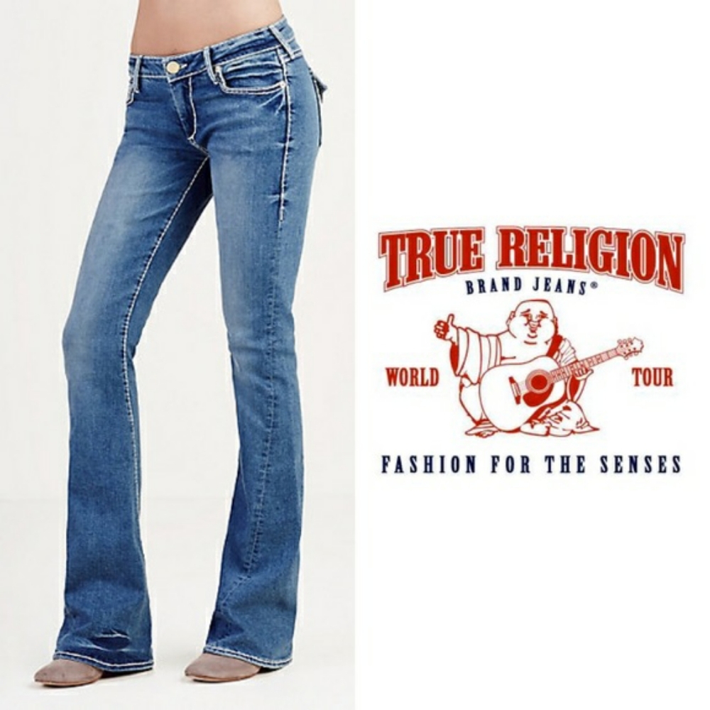 True Religion Disco Joey Jeans Big T Swarovski 30